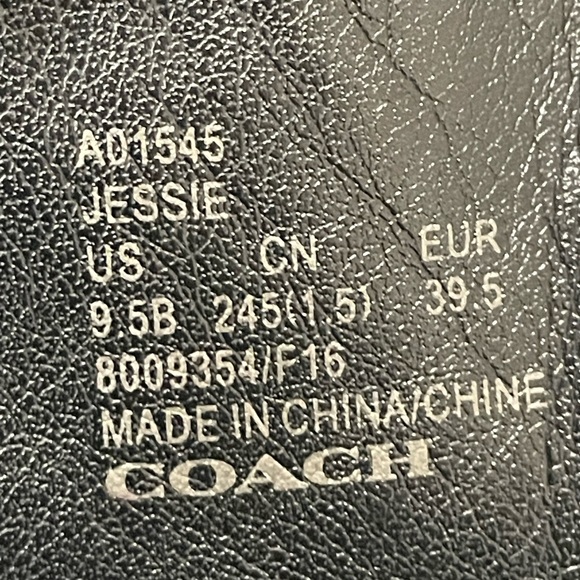 COACH Jessie Leather Black Bootie Size 9.5B - Picture 7 of 8
